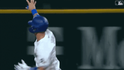 Baseball Player With Helmet And Gloves GIF