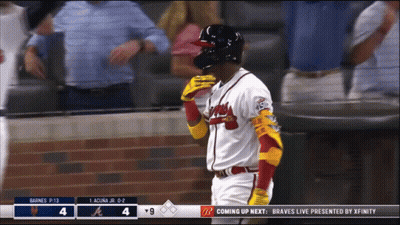 Baseball Player With Helmet, Gloves, And Coming Up Next GIF
