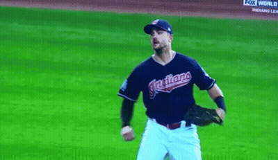 Baseball Player With Indians Jersey GIF