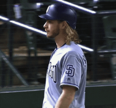 Baseball Player With Letter S On Sleeve GIF