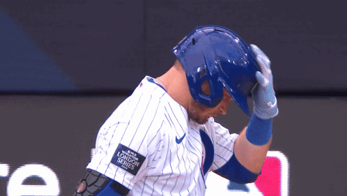 Baseball Player With MLB World Series Patch GIF