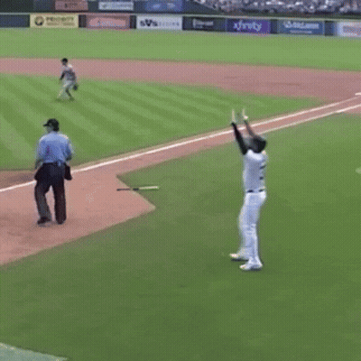 Baseball Player With Number 3 On Jersey GIF