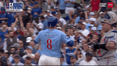 Baseball Player With Number 8 On Back GIF