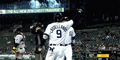 Baseball Player With Number 9 GIF