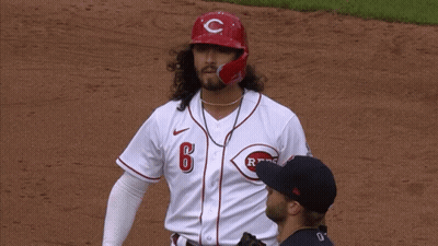 Baseball Player With Red C On Helmet GIF