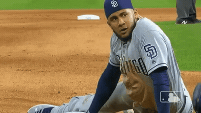 Baseball Player With S On Hat Stretching GIF