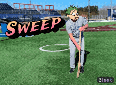 Baseball Player With Sweep Background GIF