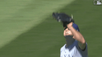Baseball Player With T Jersey Catching Ball GIF