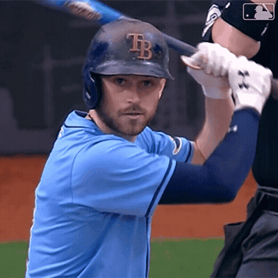 Baseball Player With TB Helmet GIF
