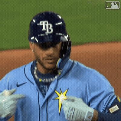 Baseball Player With TB Helmet GIF