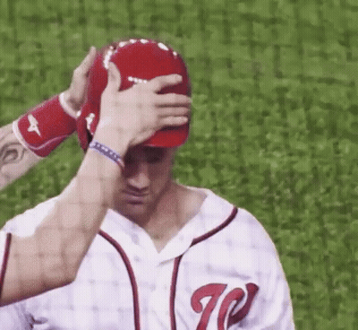 Baseball Player With W Jersey GIF