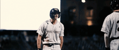 Baseball Player With Wake Forest Shirt GIF