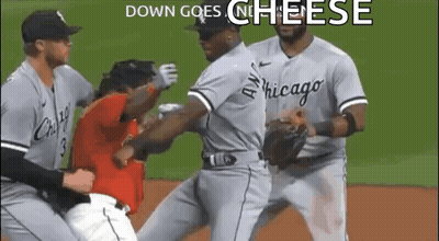 Baseball Players Fighting On Field GIF