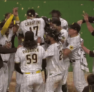 Baseball Players Group Including Number 59 GIF