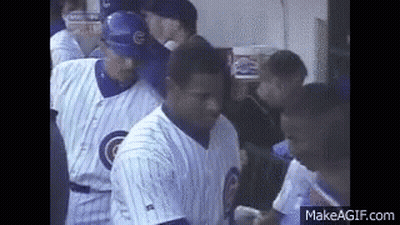 Baseball Players In Dugout Talking GIF