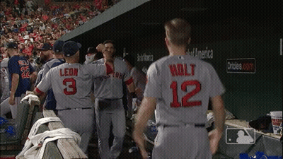 Baseball Players Including Leon And Molt GIF