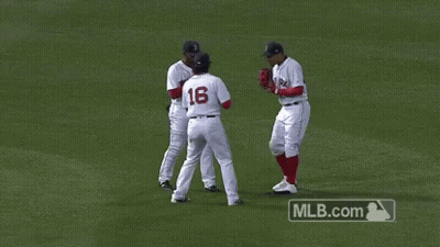 Baseball Players On Field Number 16 Jersey GIF