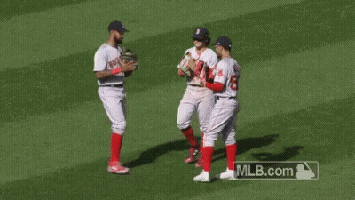 Baseball Players On Field With MLB.com Logo GIF