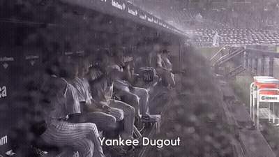Baseball Players Sitting In Dugout GIF
