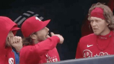 Baseball Players Standing On Field GIF