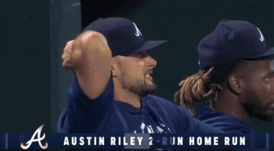 Baseball Players Watching Braves Nationals GIF