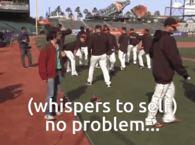 Baseball Players Whispering No Problems GIF