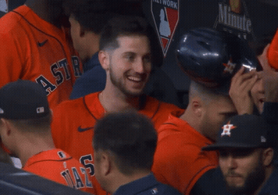Baseball Players With Black Hat Letter A GIF