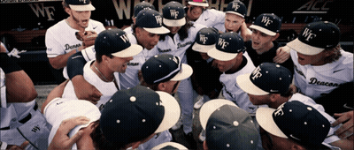 Baseball Players With WF Hats GIF