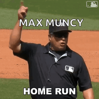 Baseball Referee Giving Home Run Signal GIF