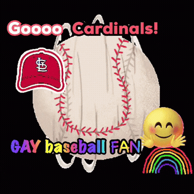 Baseball Saying Goooo Cardinals Gay Baseball Fan GIF