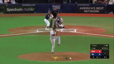 Baseball Scoreboard Rays Lead 3-1 GIF