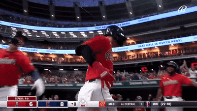 Baseball Stadium Scoreboard Says That Ball Is Outta Here GIF