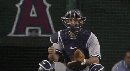 Baseball Throw Jorge Posada GIF