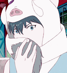 Bashful Anime Boy Ichirohiko Fur Coat GIF