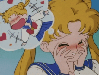 Bashful Frantic Sailor Moon GIF