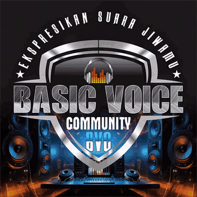 Basic Voice Community Shield Headphones Logo GIF
