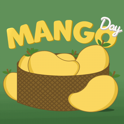 Basket Of Mangoes Saying Mango Day GIF