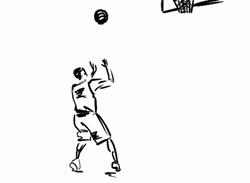 Basketball Back Dunk Sketch