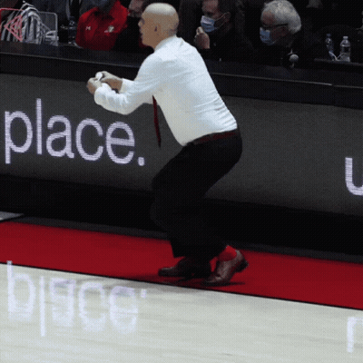 Basketball Court Man With Place Sign GIF
