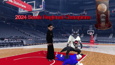 Basketball Court With 2024 South Regional Champions GIF