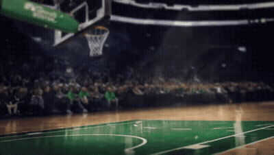 Basketball Court With Crowd Watching Game GIF