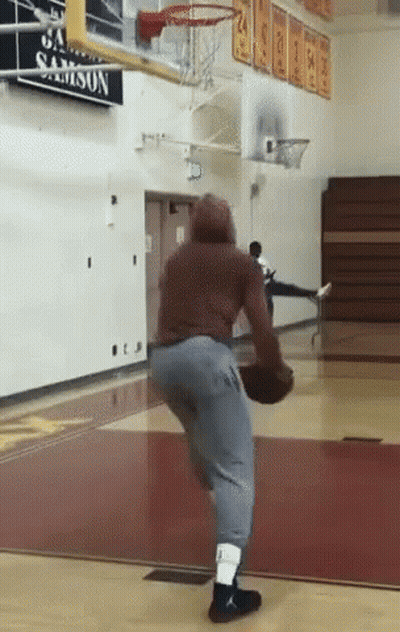 Basketball Court With Samson Sign GIF