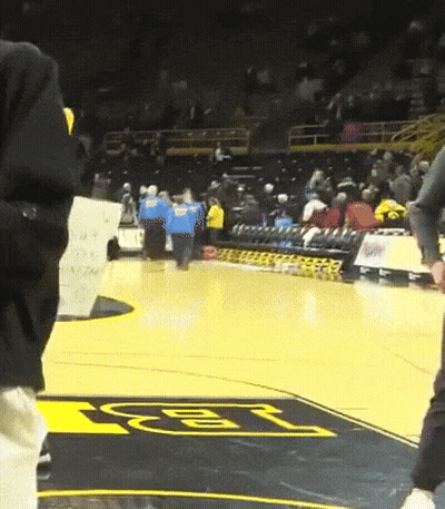 Basketball Court With UCL Sign GIF