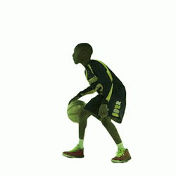 Basketball Dribbling Neon Animation