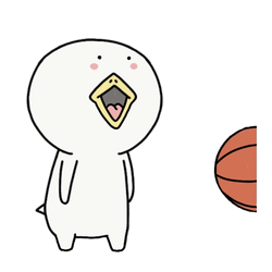 Basketball Duck Cartoon