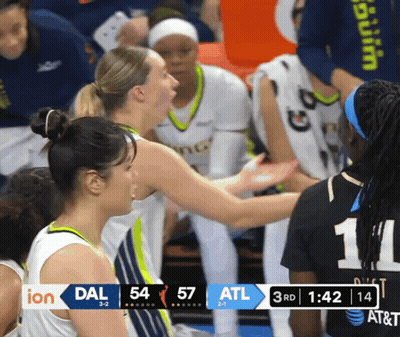 Basketball Game Between DAL And ATL GIF