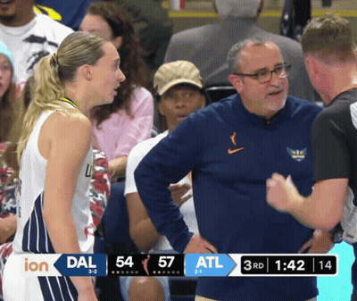 Basketball Game Between Dallas And ATL GIF