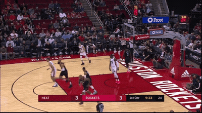 Basketball Game Between Heat And Rockets GIF