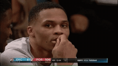 Basketball Game Between OKC And Portland GIF