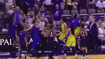 Basketball Game Between The Wings And The Mercury GIF